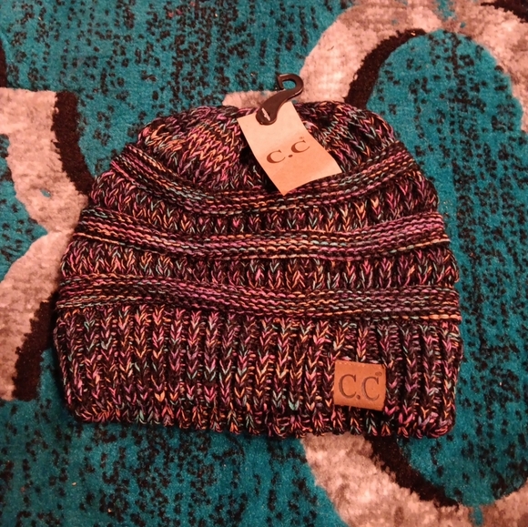 C.C Accessories - C.C Unisex Tricolor Warm Chunky Oversized Cable Knit Slouchy Beanie Skull Hat